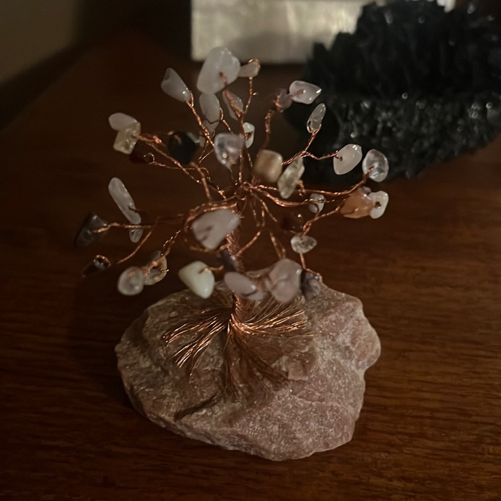 Handmade Crystal tree of life on real rock base ❤️